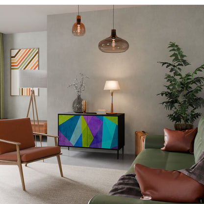 Credenza COLD SHOWCASE a 2 ante in finitura nera