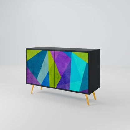 Credenza COLD SHOWCASE a 2 ante in finitura nera