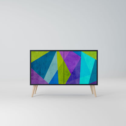 Credenza COLD SHOWCASE a 2 ante in finitura nera