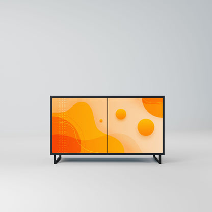 Credenza a 2 ante ORANGE ARRANGEMENT in finitura nera