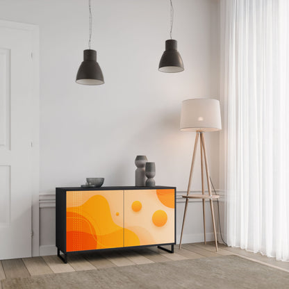 Credenza a 2 ante ORANGE ARRANGEMENT in finitura nera