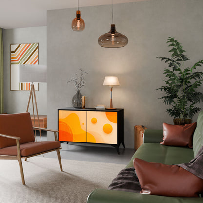 Credenza a 2 ante ORANGE ARRANGEMENT in finitura nera