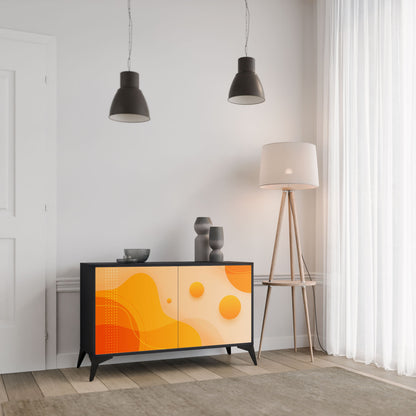 Credenza a 2 ante ORANGE ARRANGEMENT in finitura nera