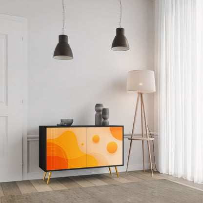 Credenza a 2 ante ORANGE ARRANGEMENT in finitura nera