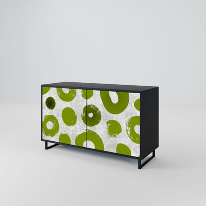 Credenza a 2 ante GREEN RHAPSODY in finitura nera