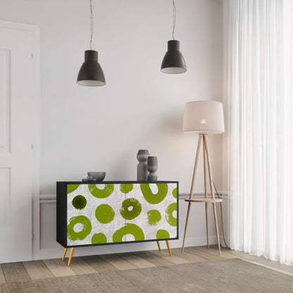 Credenza a 2 ante GREEN RHAPSODY in finitura nera