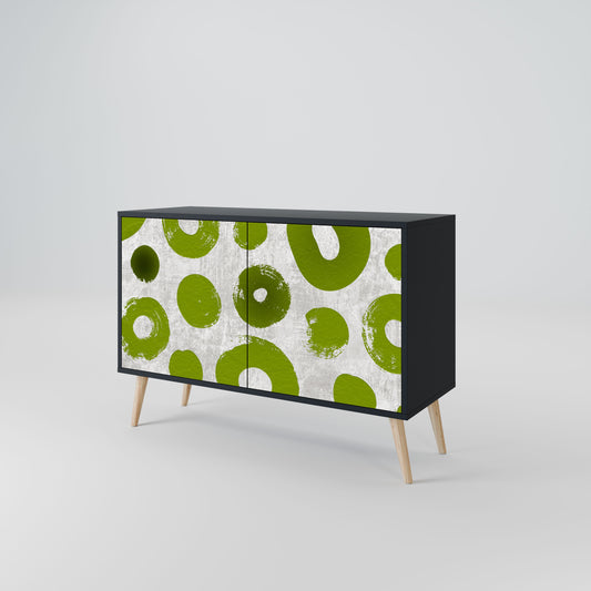 Credenza a 2 ante GREEN RHAPSODY in finitura nera