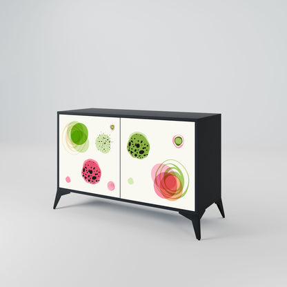 Credenza a 2 ante COLORFUL COSMOS in finitura nera