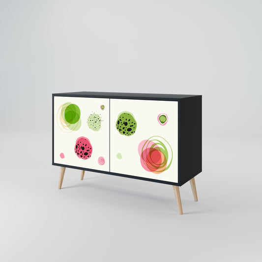 Credenza a 2 ante COLORFUL COSMOS in finitura nera