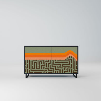 Credenza a 2 ante SIMPLE SOLUTIONS in finitura nera