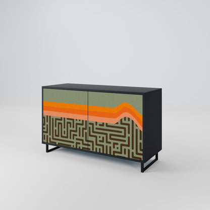 Credenza a 2 ante SIMPLE SOLUTIONS in finitura nera
