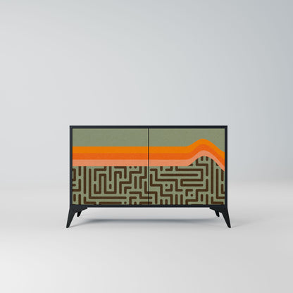 Credenza a 2 ante SIMPLE SOLUTIONS in finitura nera