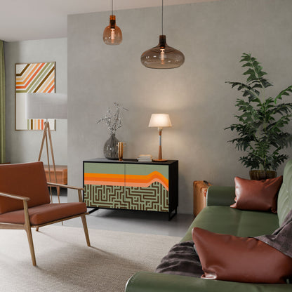 Credenza a 2 ante SIMPLE SOLUTIONS in finitura nera