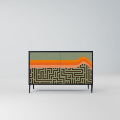 Credenza a 2 ante SIMPLE SOLUTIONS in finitura nera