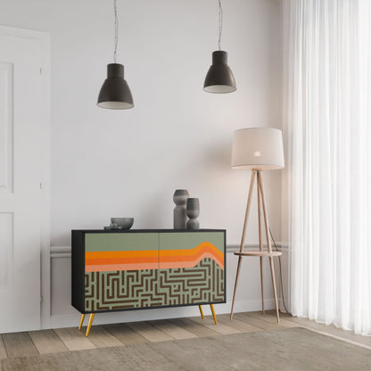 Credenza a 2 ante SIMPLE SOLUTIONS in finitura nera
