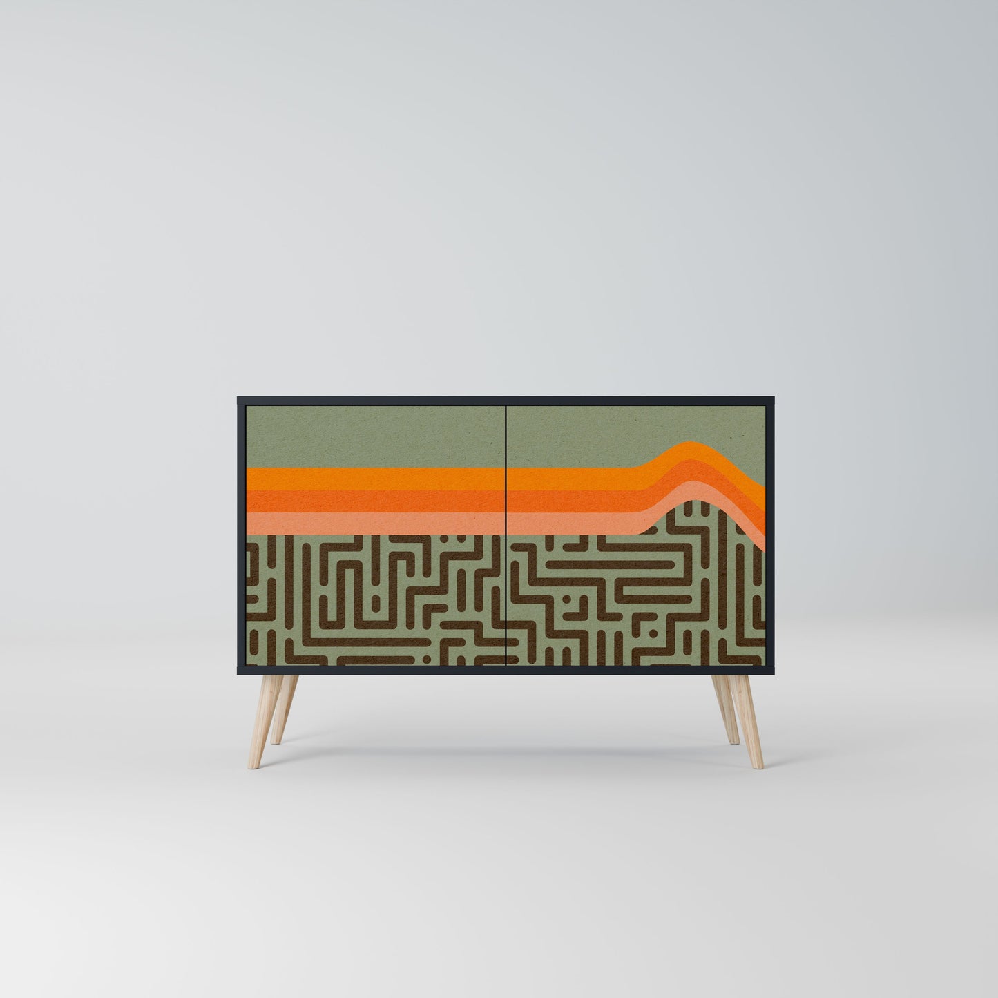 Credenza a 2 ante SIMPLE SOLUTIONS in finitura nera