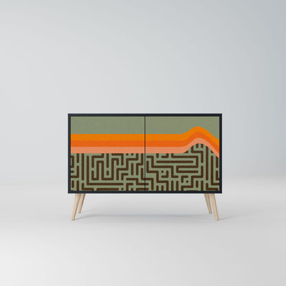 Credenza a 2 ante SIMPLE SOLUTIONS in finitura nera