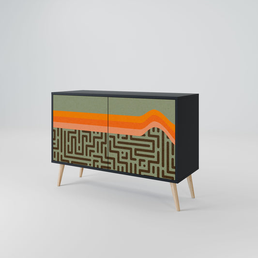 Credenza a 2 ante SIMPLE SOLUTIONS in finitura nera
