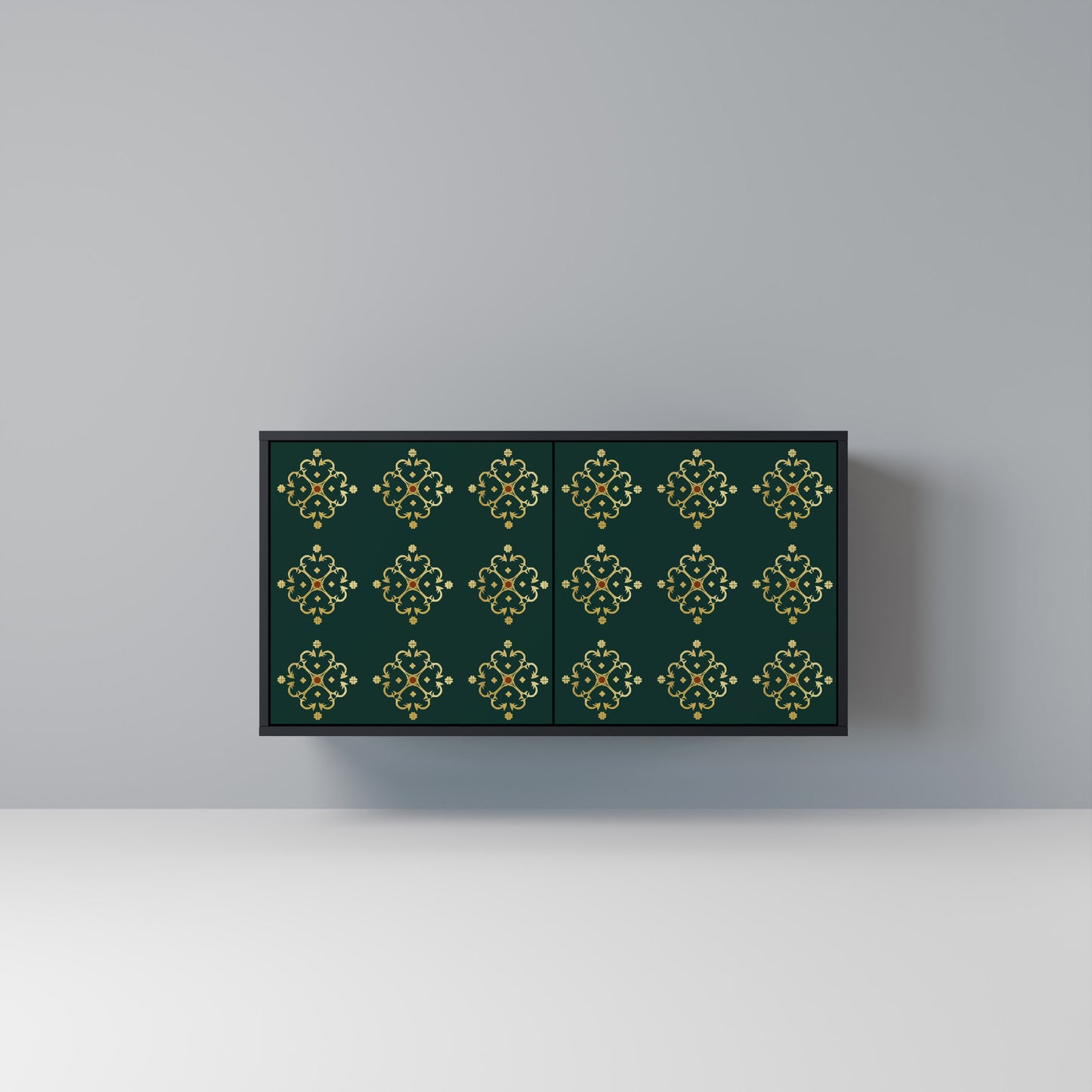 ROYAL MEDALLION Madia a 2 Ante in Finitura Nera