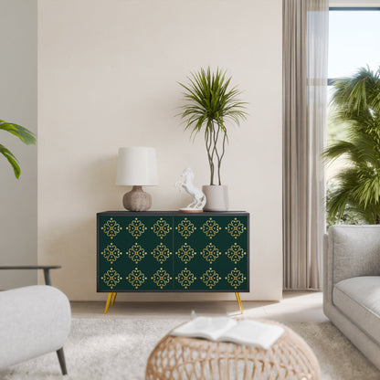 Credenza a 2 ante ROYAL MEDALLION in finitura nera