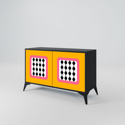 Credenza a 2 ante TEARS IN HEAVEN in finitura nera