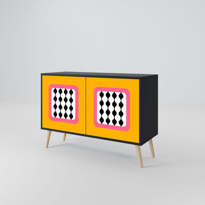 Credenza a 2 ante TEARS IN HEAVEN in finitura nera