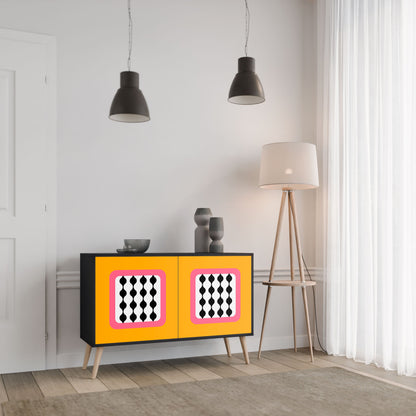 Credenza a 2 ante TEARS IN HEAVEN in finitura nera