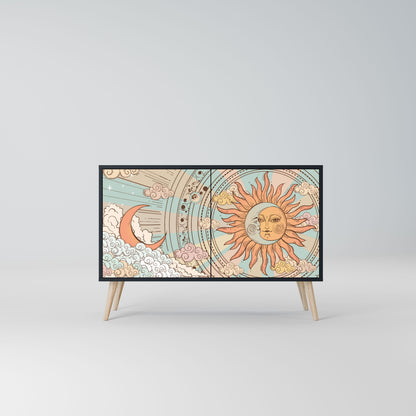 Credenza MYSTICAL STRUCTURE a 2 ante in finitura nera