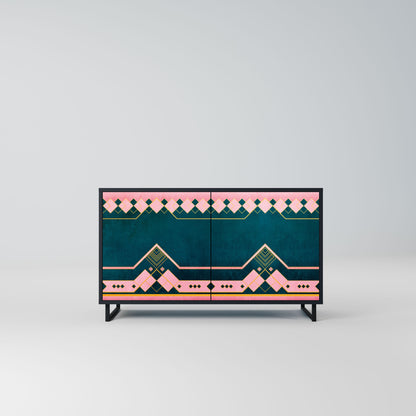Credenza a 2 ante ROYAL COMPOSITION in finitura nera