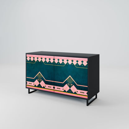 Credenza a 2 ante ROYAL COMPOSITION in finitura nera