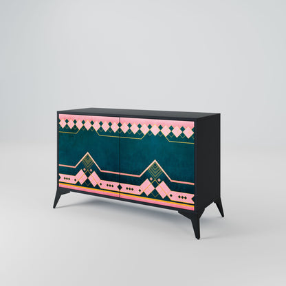 Credenza a 2 ante ROYAL COMPOSITION in finitura nera