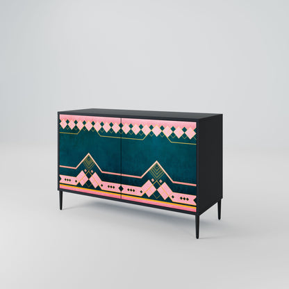 Credenza a 2 ante ROYAL COMPOSITION in finitura nera