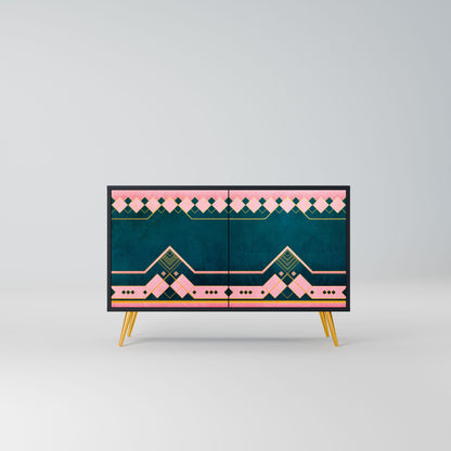 Credenza a 2 ante ROYAL COMPOSITION in finitura nera