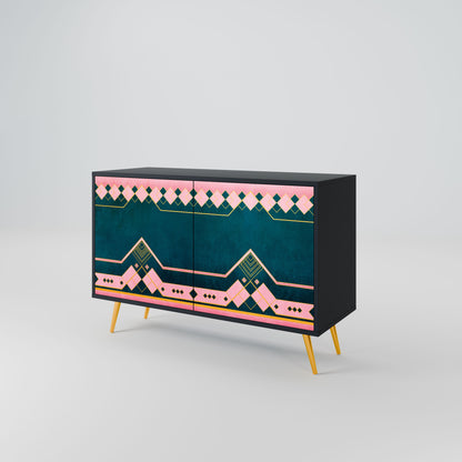 Credenza a 2 ante ROYAL COMPOSITION in finitura nera