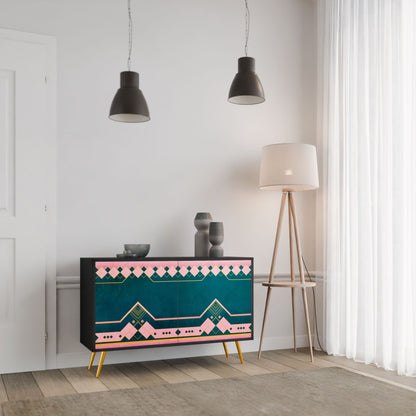 Credenza a 2 ante ROYAL COMPOSITION in finitura nera