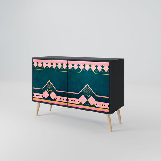 Credenza a 2 ante ROYAL COMPOSITION in finitura nera