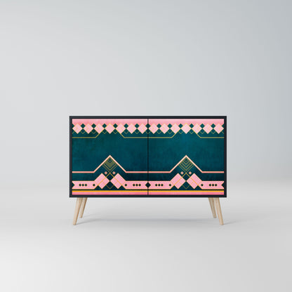 Credenza a 2 ante ROYAL COMPOSITION in finitura nera