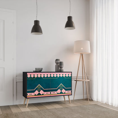 Credenza a 2 ante ROYAL COMPOSITION in finitura nera