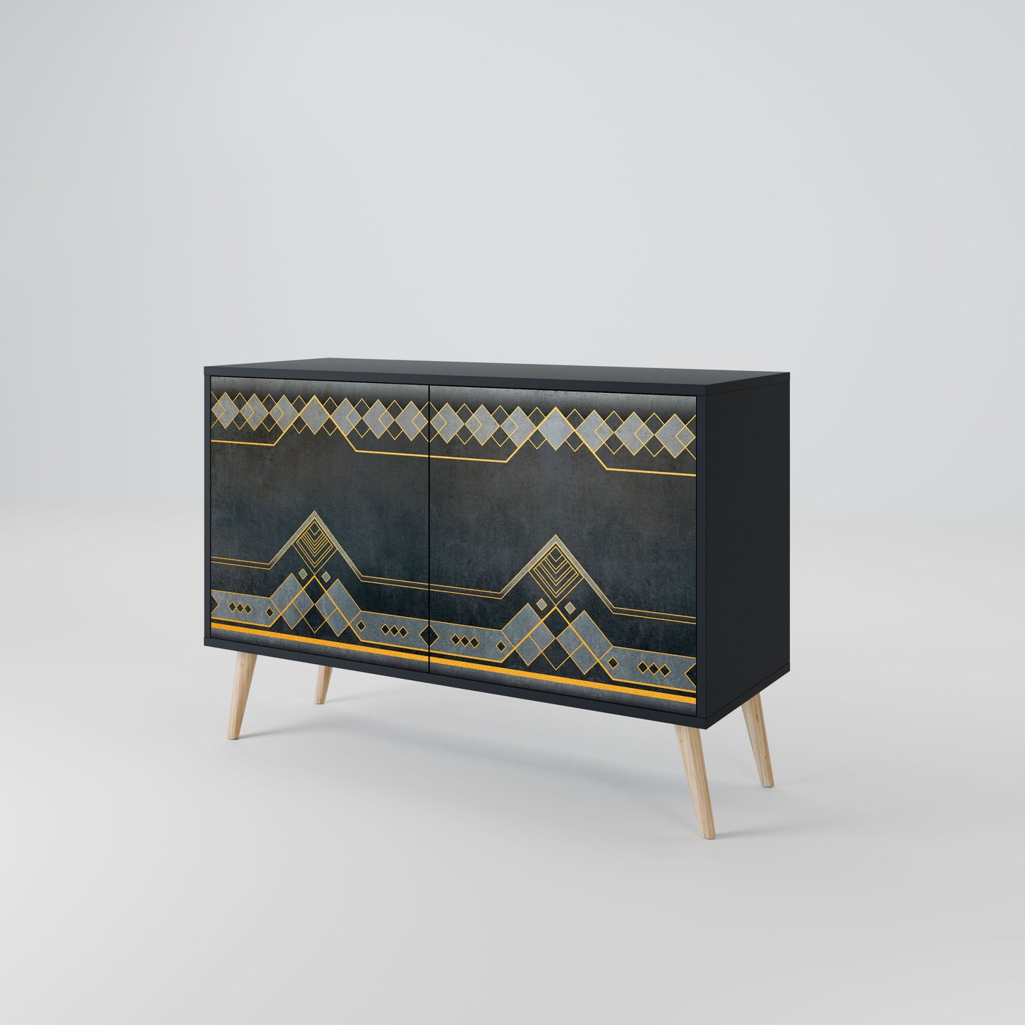 ROYAL ORDINARINESS 2-Door Sideboard in Black Finish