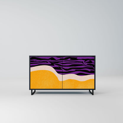 Credenza INDEPENDENT BORDER a 2 ante in finitura nera