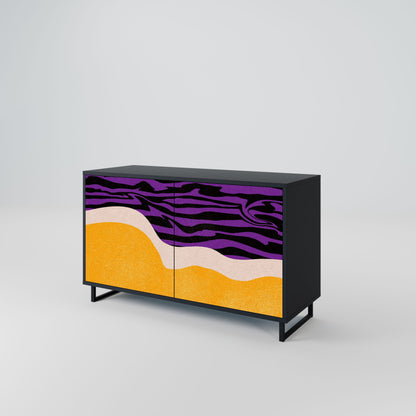 Credenza INDEPENDENT BORDER a 2 ante in finitura nera