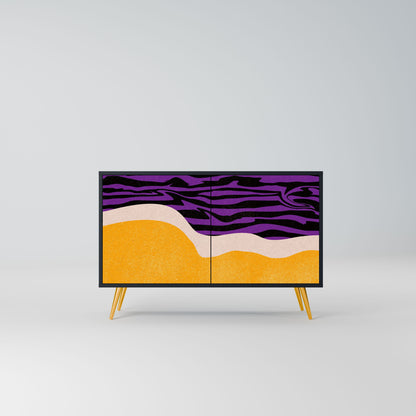 Credenza INDEPENDENT BORDER a 2 ante in finitura nera