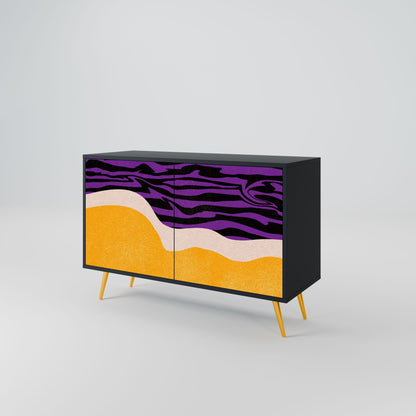 Credenza INDEPENDENT BORDER a 2 ante in finitura nera
