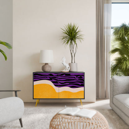 Credenza INDEPENDENT BORDER a 2 ante in finitura nera