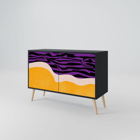 Credenza INDEPENDENT BORDER a 2 ante in finitura nera