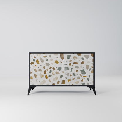 Credenza a 2 ante PIECES OF TOMORROW in finitura nera