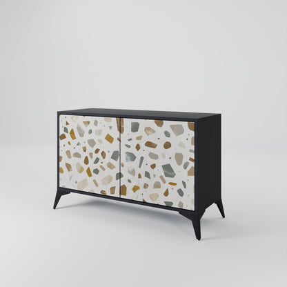 Credenza a 2 ante PIECES OF TOMORROW in finitura nera