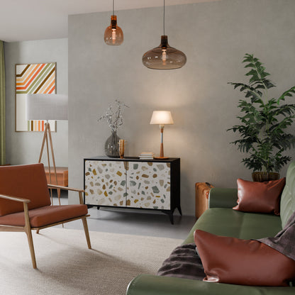 Credenza a 2 ante PIECES OF TOMORROW in finitura nera