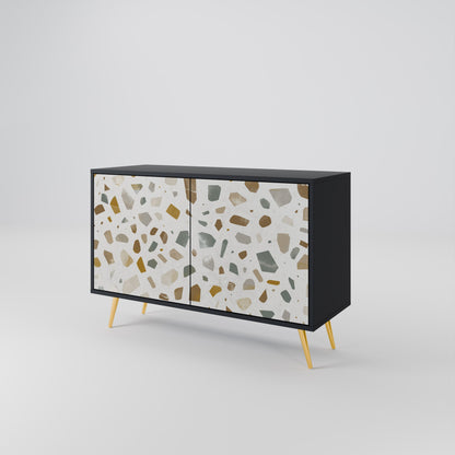 Credenza a 2 ante PIECES OF TOMORROW in finitura nera