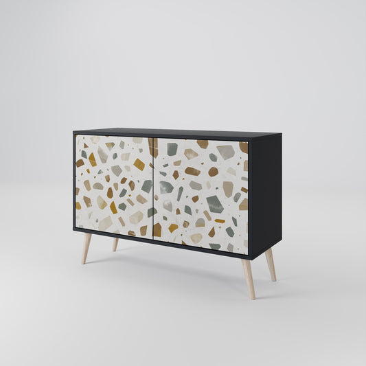 Credenza a 2 ante PIECES OF TOMORROW in finitura nera